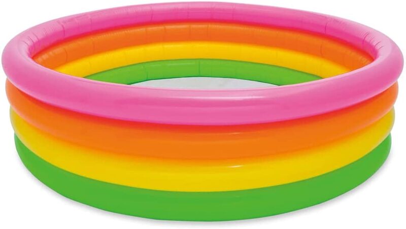 

Intex Swimming Pool Inflatable 4 Hoops Sunset, Multicolour