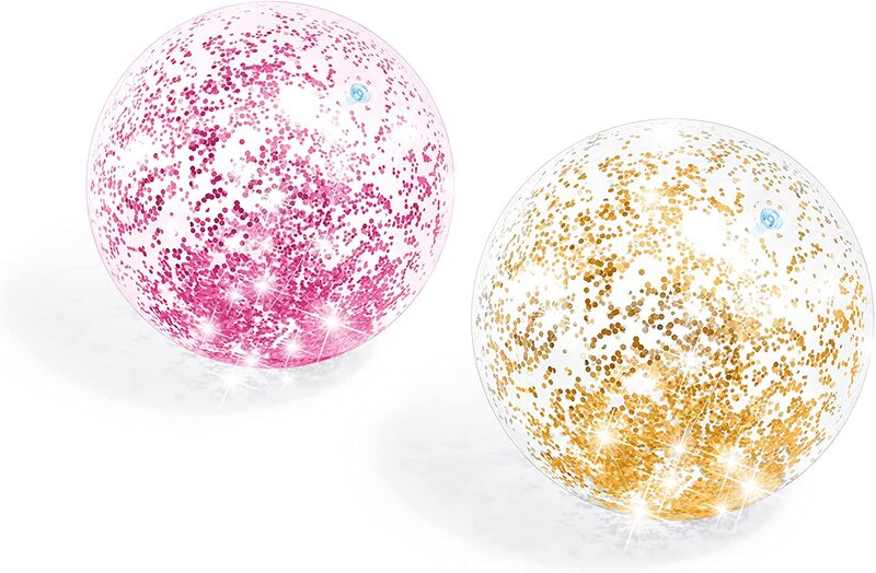 

Intex Transparent Glitter Beach Balls, Ages 3+