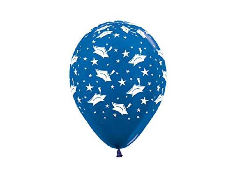 

Sempertex Round Latex Balloon, 50-Piece, Metallic Blue