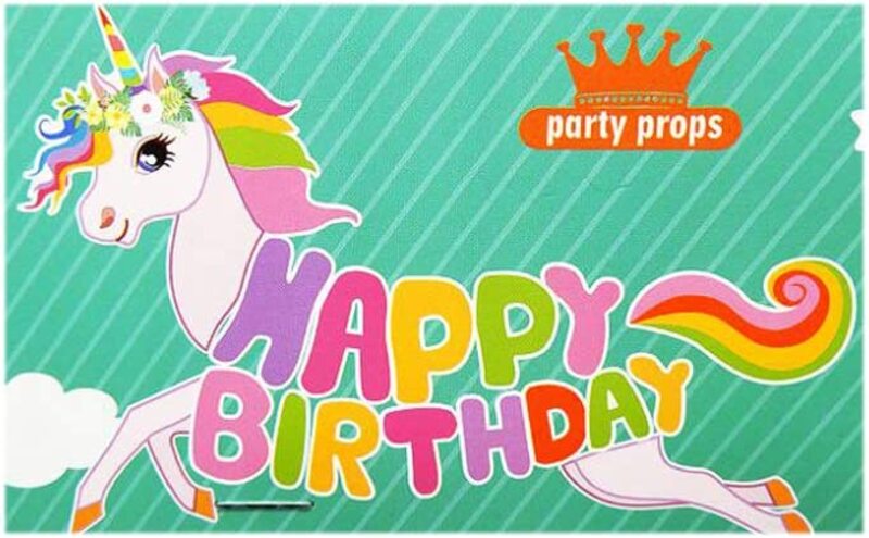 

Generic Unicorn Happy Birthday Party Decorations Banner, Ages 3+, Multicolour