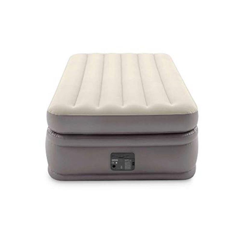 

Intex Twin Comfort Elevated Airbed with Fiber-tech Bip, Grey