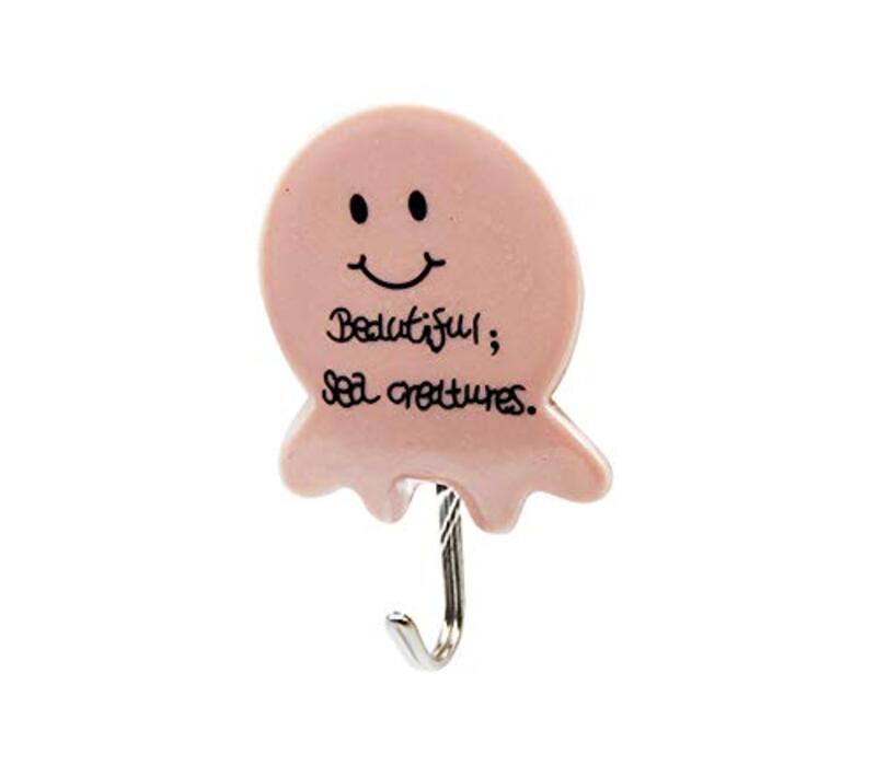 

Beautiful Sea Creature Multi-Purpose Adhesive Wall Hooks, 2 Pieces, Peach