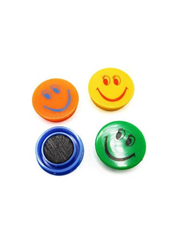 

Round Cartoon Emoji Smiley Face Multi-Purpose Magnets, 10 Pieces, Multicolour