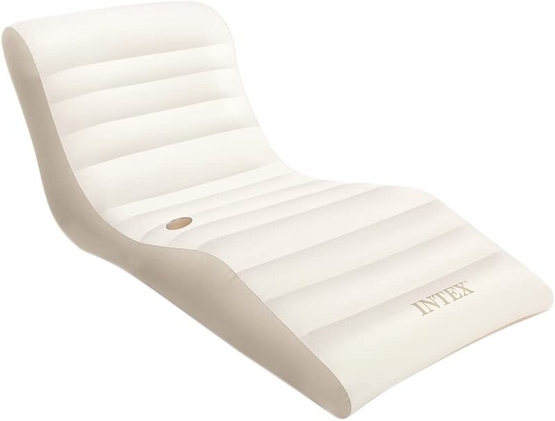 

Intex 56861 Inflatable Floating Wave Lounge Recliner Seat, White