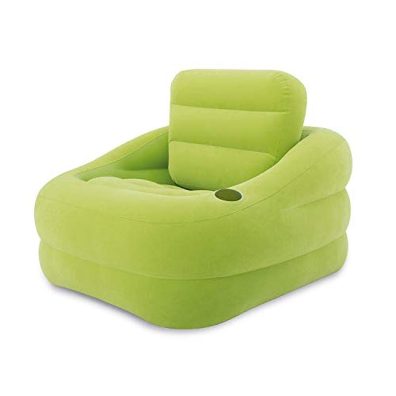 

Intex Inflatable Indoor/Outdoor Accent Chair with Cup Holder, Green