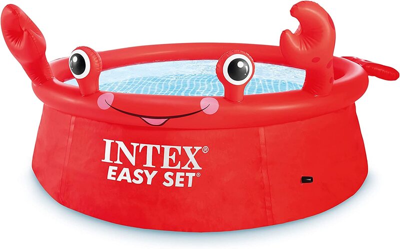 

Intex Happy Crab Easy Above Ground Pool Set, 6-Feet x 20-Inch, 26100EH, Red