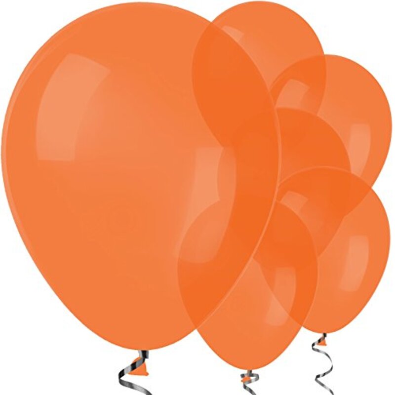 

Sempertex 12-Inch Round Crystal Orange Balloons, 50-Piece, All Ages