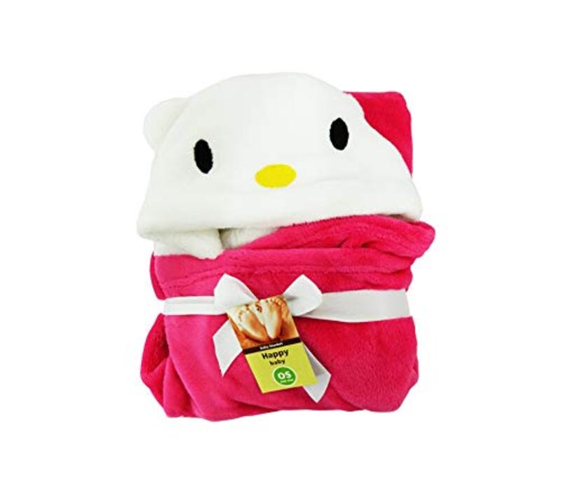 

Animal Design Bath Towel for Babies, White/Red