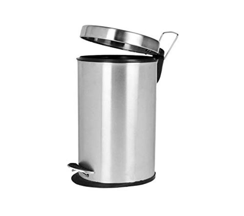 

5L Beautiful Stainless Steel Step Dust Bin with Pedal, Silver