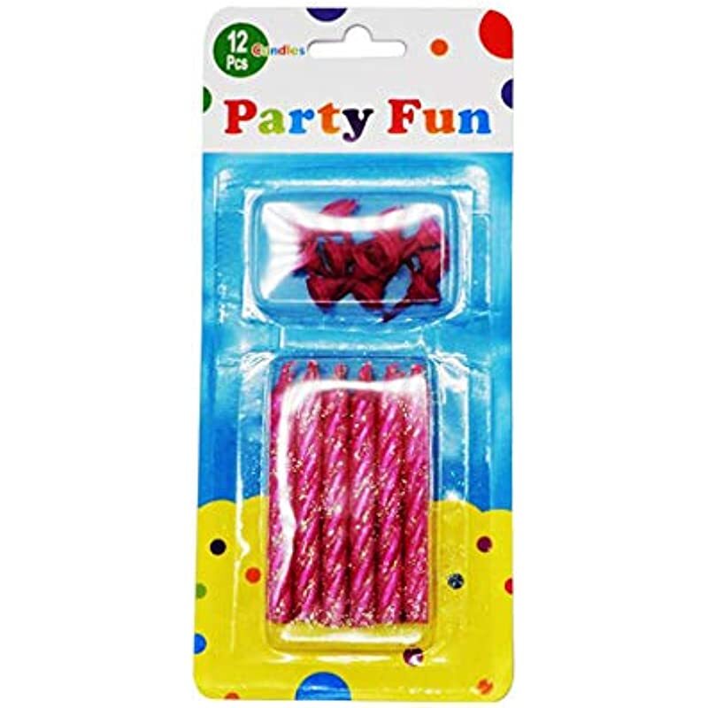 

Party Fun Jumbo Birthday Candles, 12 Pieces, Dark Pink