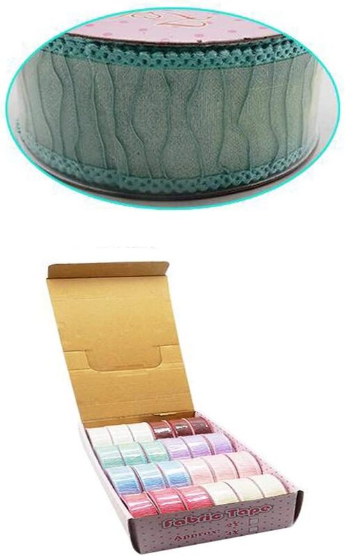 

Generic Beautiful Fabric Ribbons Woven Design, 24 Pieces, Multicolour