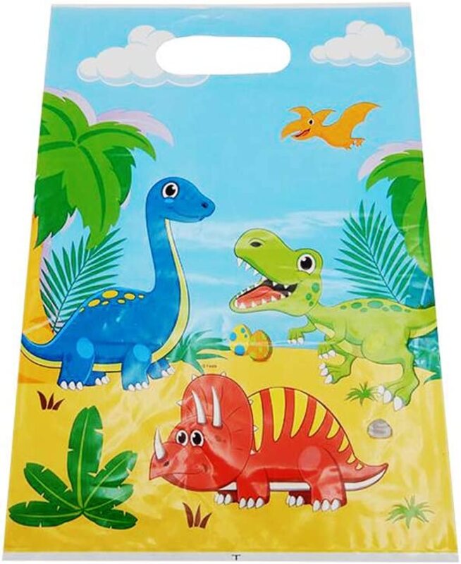 

PE Plastic Lute Dinosaur Design Bags, 10 Pieces, Ages 3+, Multicolour