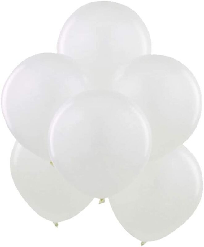 

12-Inch Party Fun Standard Balloon Set, 40-Piece, Ages 3+, White