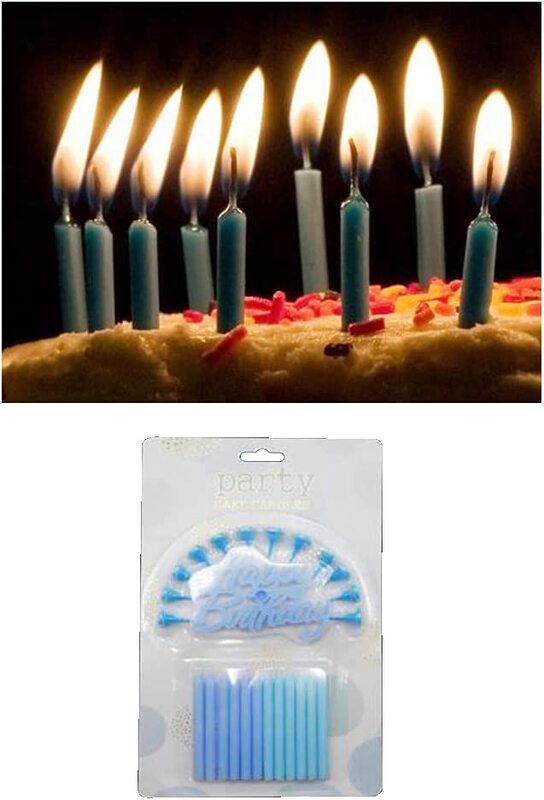 

Generic Happy Birthday Regular Candles, 12 Pieces, Blue