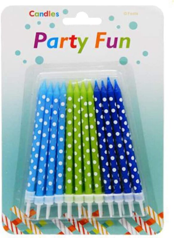 

Generic Party Fun Dot Printed Candle, 24 Piece, Multicolour