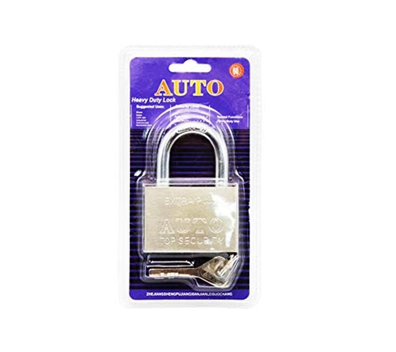 

Auto Heavy Duty Padlock with 2 Keys, 60mm, Silver