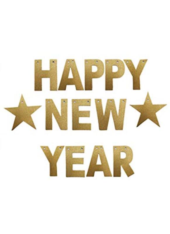 

Generic Party Fun Happy New Year Dry Letter Banner for Party, All Ages