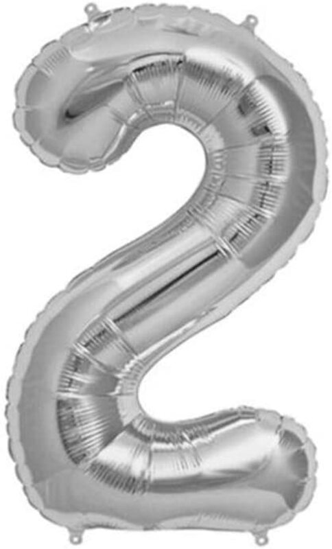 

Birthday Party Decoration Figures Foil Helium Balloon, 40 Inch, Ages 2+, Silver