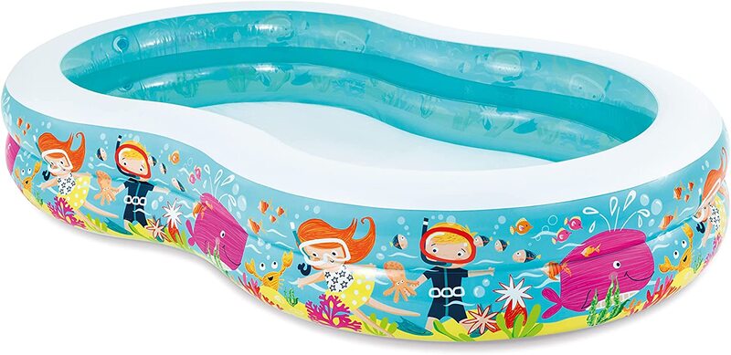 

Intex Swim Centre Inflatable Paradise Seaside Swimming Pool, 56490, Blue