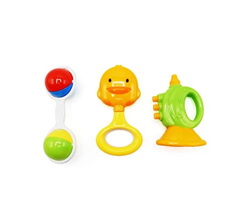 

Baby Rattles & Teether Toy, 3-Piece, Multicolour