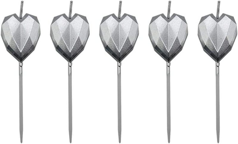

Party Fun Beautiful Diamond Candle Number, 5 Pieces, Silver