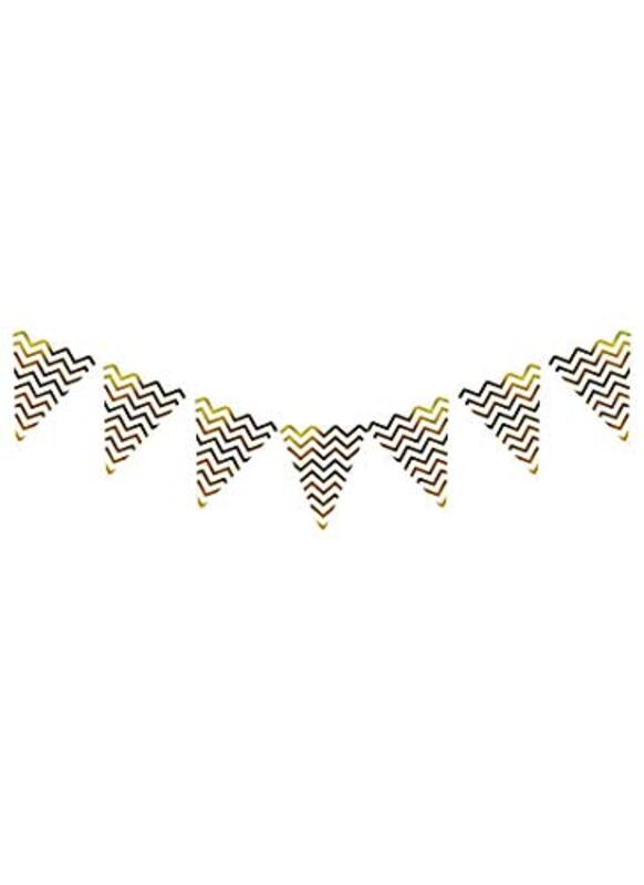 

Generic 3-Meter Party Fun Paper Banner, 20 Pieces, Gold/white