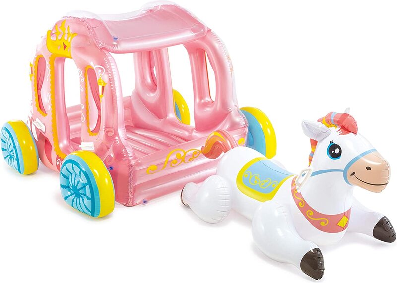 

Intex 56514 Princess Carriage with Horse Pool Float, Multicolour