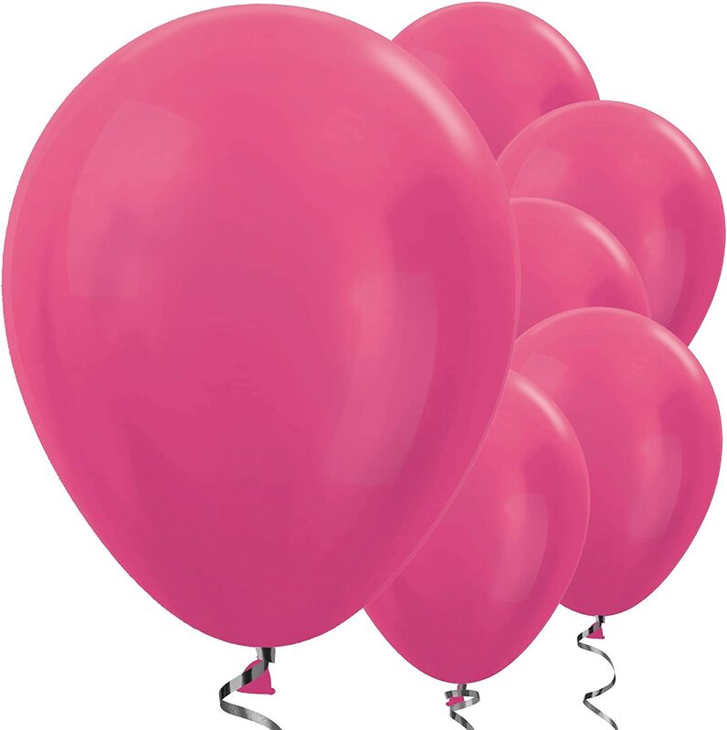 

Amscan Solid Fuchsia Round Balloons, 50-Piece, Pink