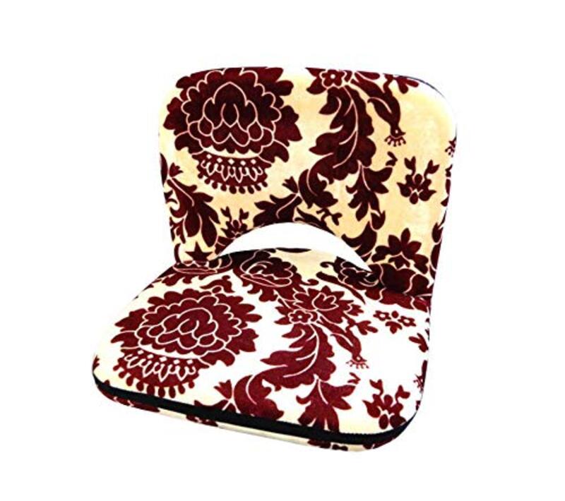 Beautiful Floral Design Back Supporting Foldable Chair, Multicolour