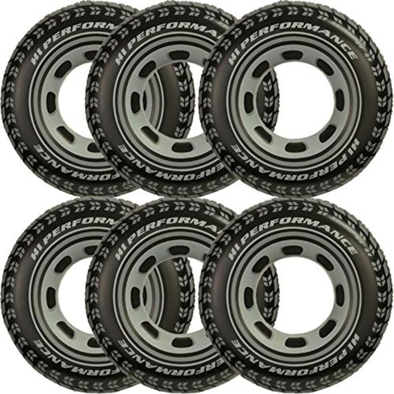 

Intex Inflatable Giant Tire Tubes for Swimming Pool/Lake/Ocean, 36 Inch, 6 Pack, Black