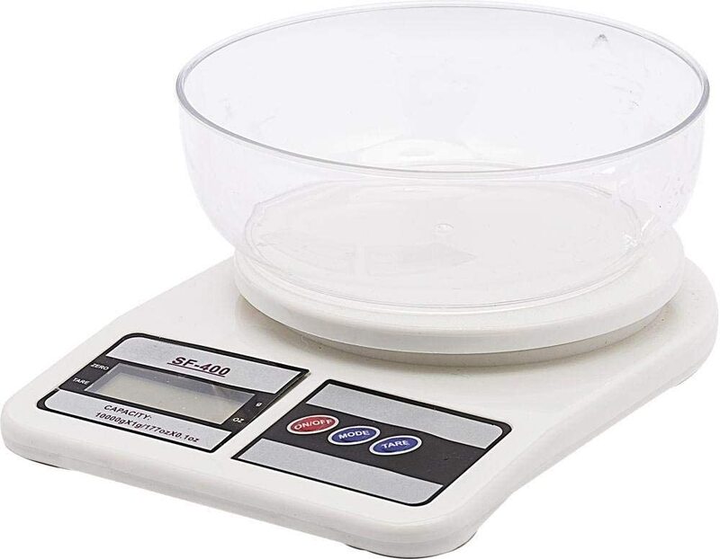 

Electronic Digital Kitchen Scale, SF-400, White