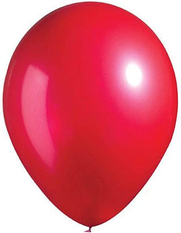 

12-Inch Party Fun Metallic Balloon Set, 40-Piece, Ages 3+, Red