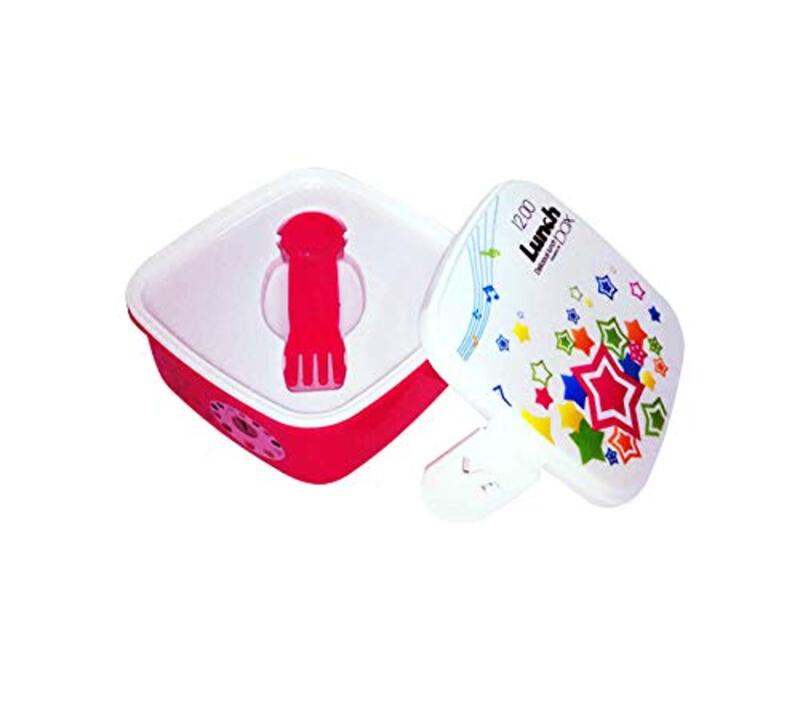 

Beautiful Art on Rectangular Shape Lunch Box with Spoon Lunch, Multicolour