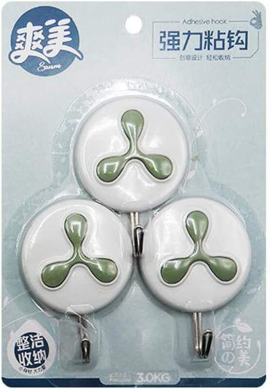 

Strong Adhesive Heavy-Duty Wall Hooks, 3 Pieces, Assorted