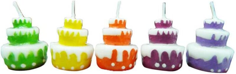 

Happy Birthday Pick Candles, 5 Pieces, Multicolour