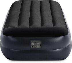 Intex Pillow Rest Raised Airbed with Fibre-Tech BIP, Twin, Black