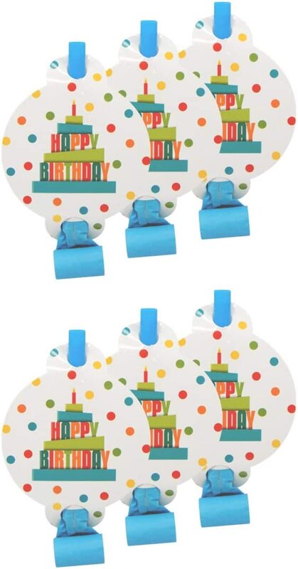 

Party Fun Paper Blowout Whistle, 6 Pieces, Blue