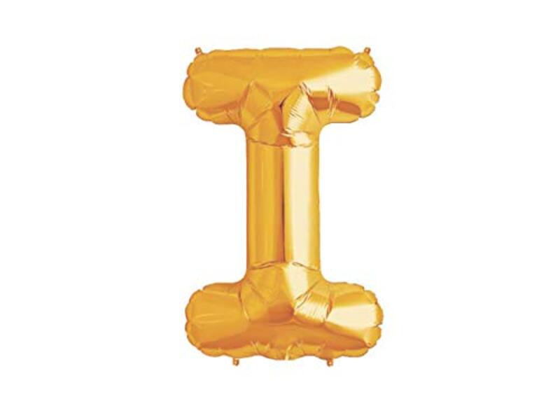

Beautiful Alphabet I Foil Balloon, 40-Inch, Gold