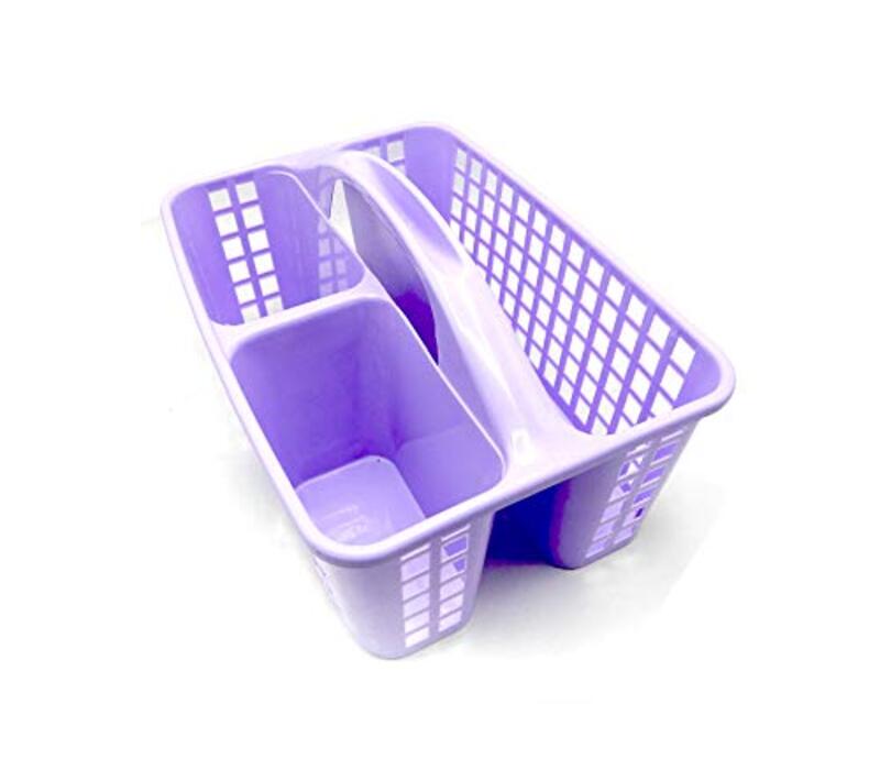 

Strong & Beautiful Basket for Bathroom with 3 Separate Compartments, Purple