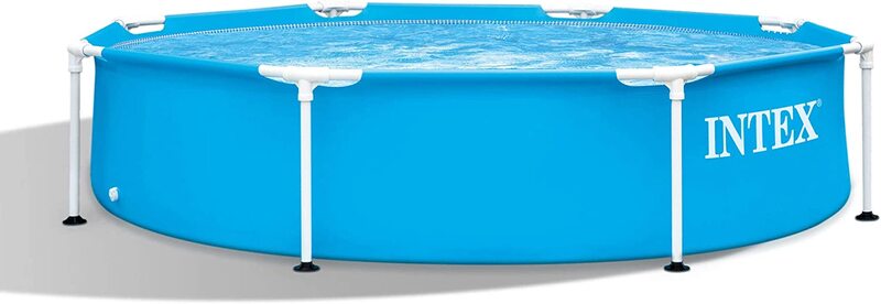 

Intex Outdoor Backyard Circular Swimming Pool with Reinforced Sidewalls, 8ft x 20in, 28205EH, Blue