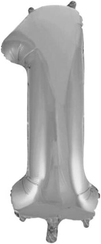 

Birthday Party Decoration Figures Foil Helium Balloon, 40 Inch, Ages 1+, Silver