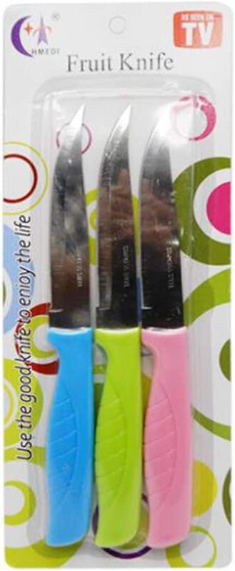 

3-Piece Strong & Beautiful Kitchen Fruit Knife, Multicolour