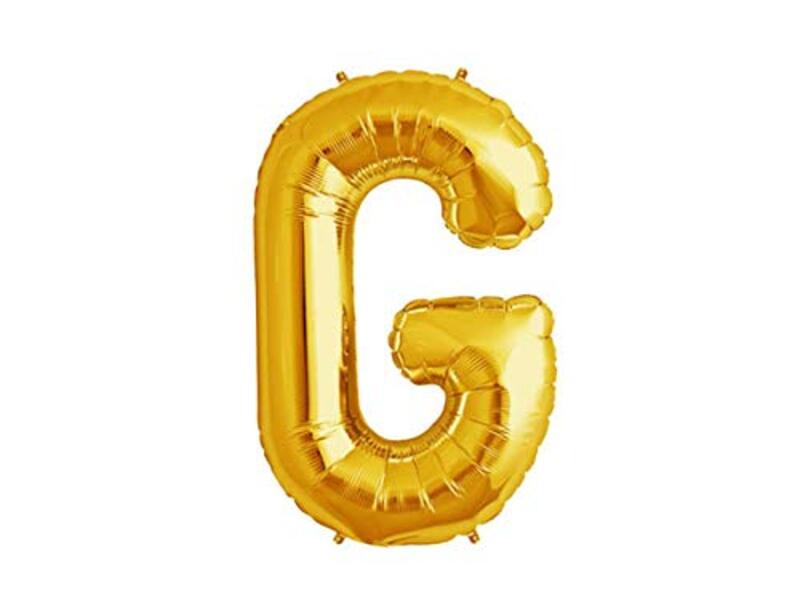 

Beautiful Alphabet G Foil Balloon, 44-Inch, Gold