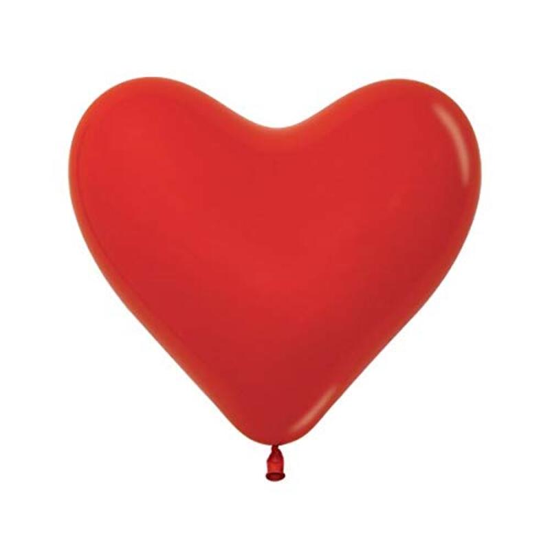 

Amscan 20001352 12-inch Heart Latex Balloons, 50 Pieces, Red