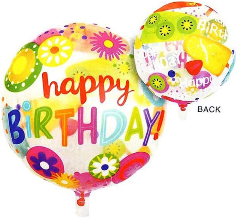 

Happy Birthday Foil Helium Balloon, 2 Pieces, Multicolour