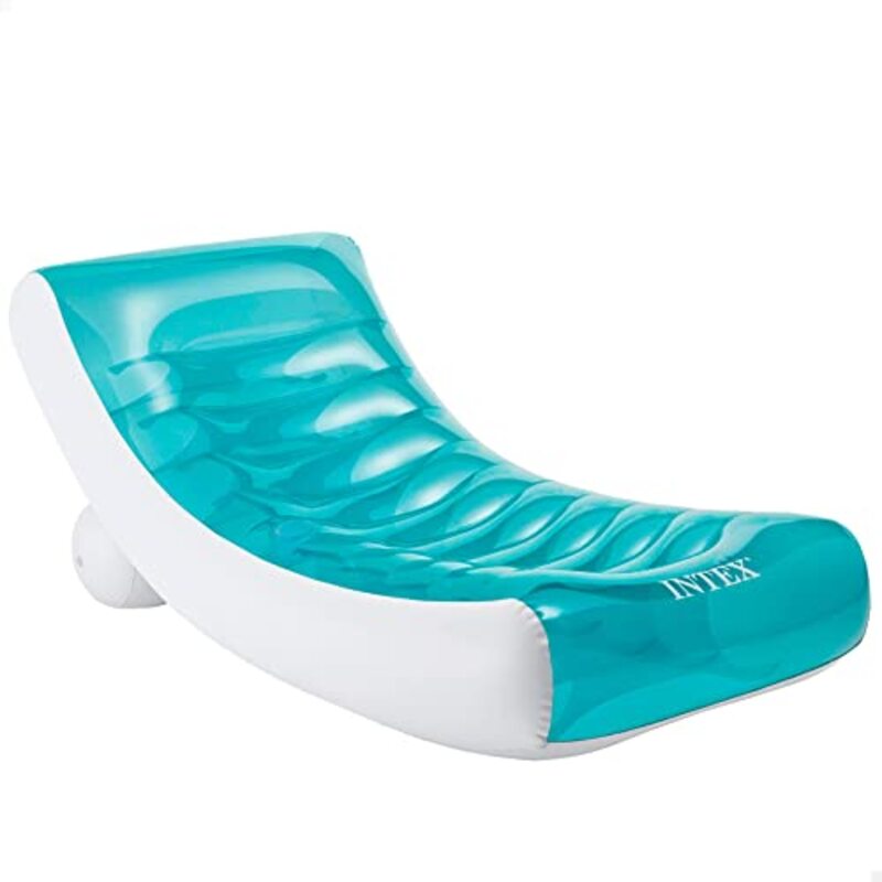 

Intex Luxury Ghost Inflatable Lounger, 74" x 39", Teal/White