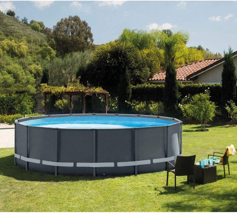 

Durable Tool Intex Ultra XTR Deep Frame Above Ground Swimming Pool, 26330, Grey