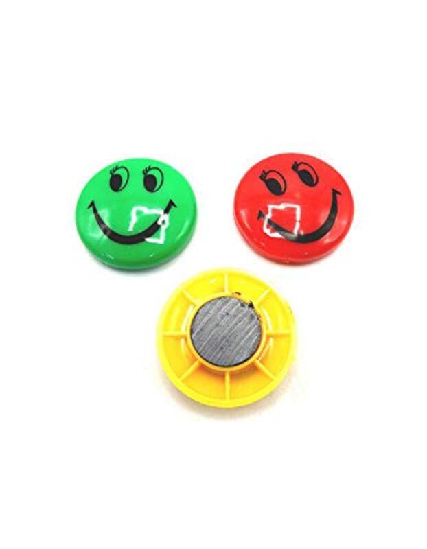 

Round Cartoon Emoji Smiley Face Multi-Purpose Magnets, 8 Pieces, Multicolour