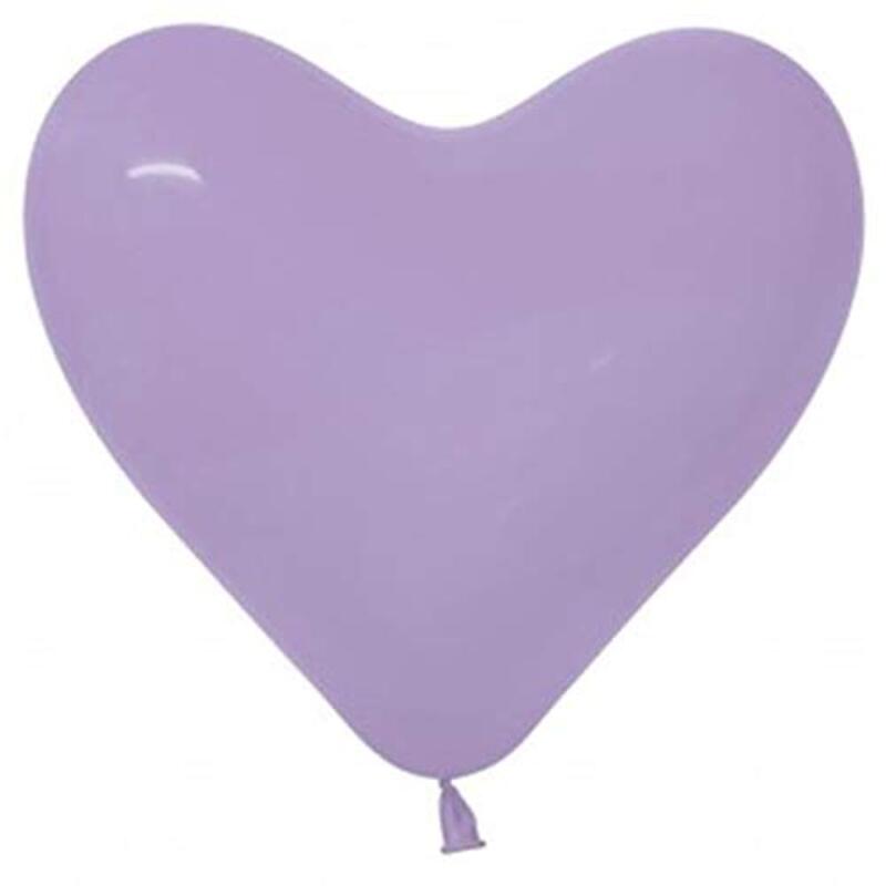 

Sempertex 6-Inch Heart Shape Fashion Lilac Latex Balloons, 50-Piece, Purple