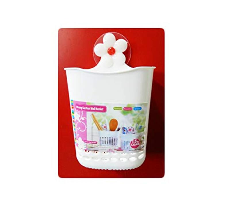 

Strong Suction Wall Basket for Bathroom, White